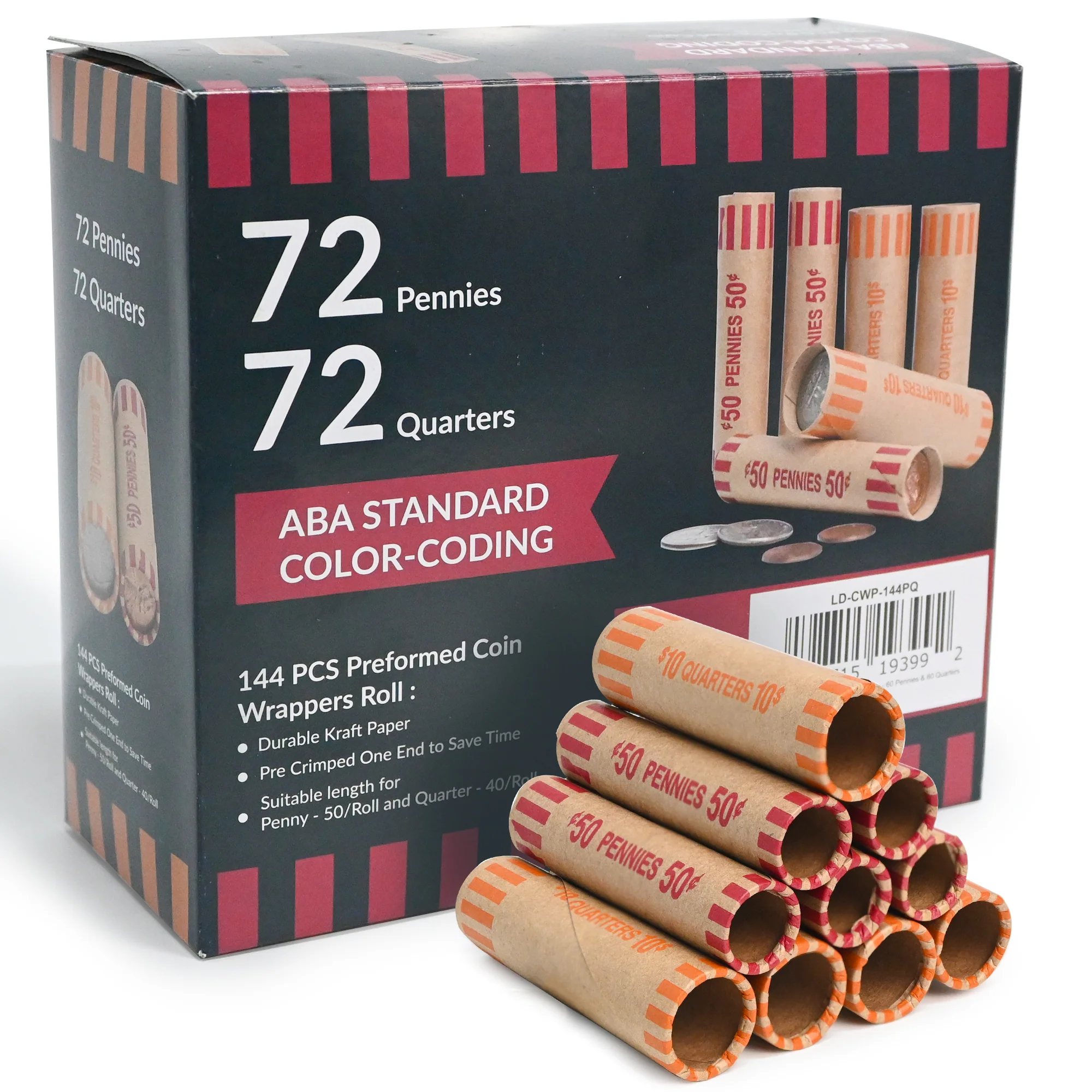 L LIKED  Preformed Coin Wrappers Rolls - Image 14