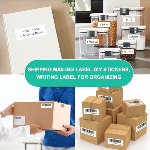 L LIKED Printable White Sticker Labels 2 x 4 Inches Mailing Labels, Laser/Inkjet Printing - Matte, 10 per Sheets - Image 2