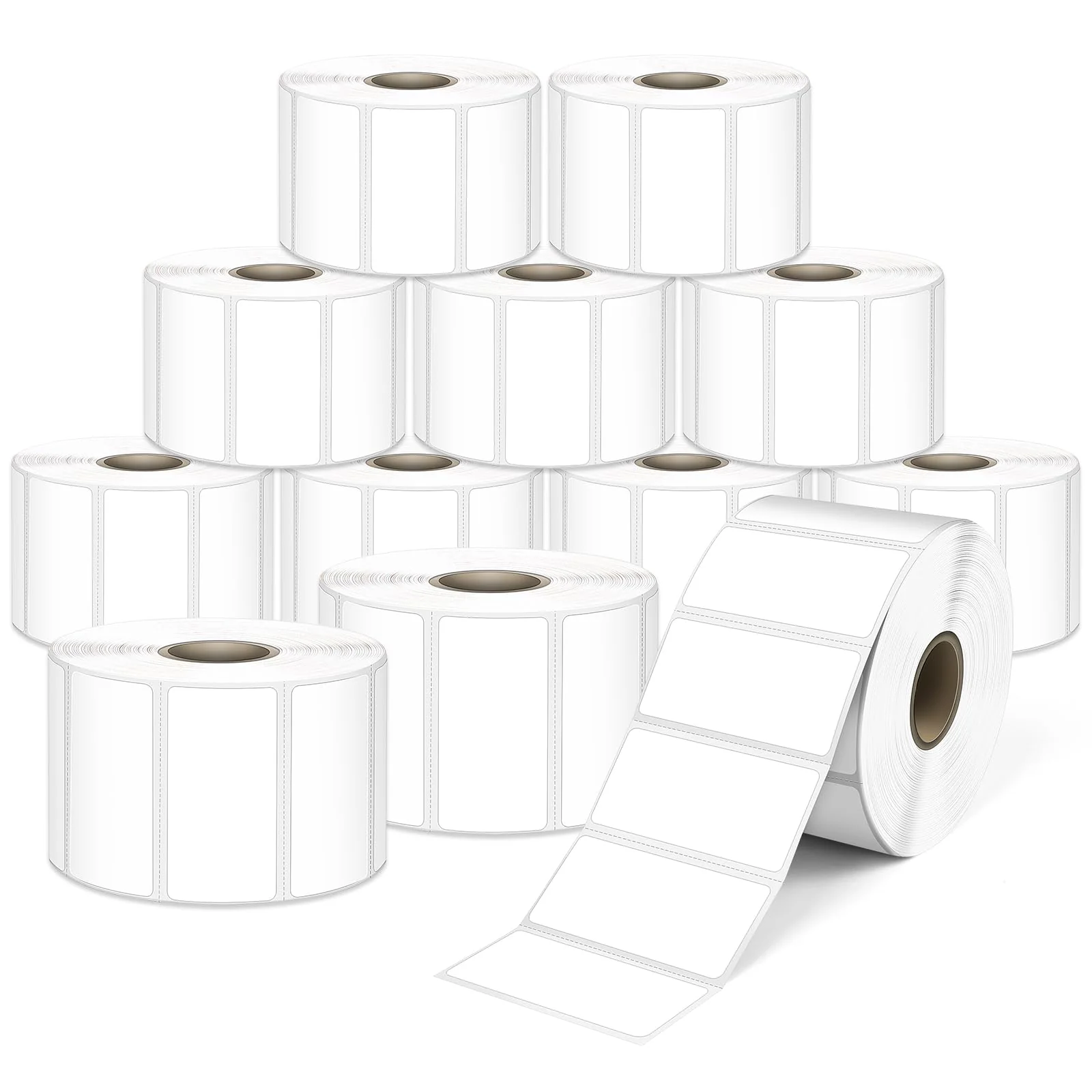 L LIKED 2"x2"  2"x1" Direct Square & 2" circle Thermal Labels  for Block, Permanent Adhesive Barcode Adress Labels & Compatible with Rollo, Zebra and Other Desktop Printers - Image 9