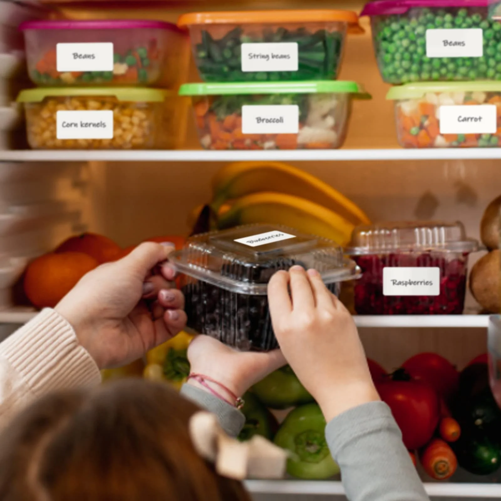 L LIKED 350 Stickers Dissolvable Food Labels 1x2 inch for Containers 350 Labels Per Roll - Image 2