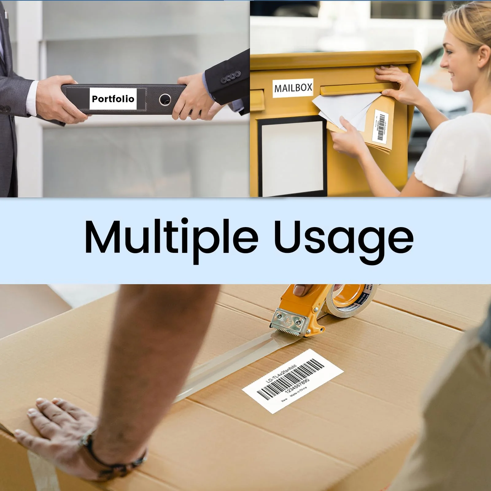 L LIKED 4" X 2" Fanfold Direct Thermal Labels - 500/1000 Total UPC and Shipping Labels Compatible with Zebra, Munbyn, and Rollo Thermal Printers - Image 6