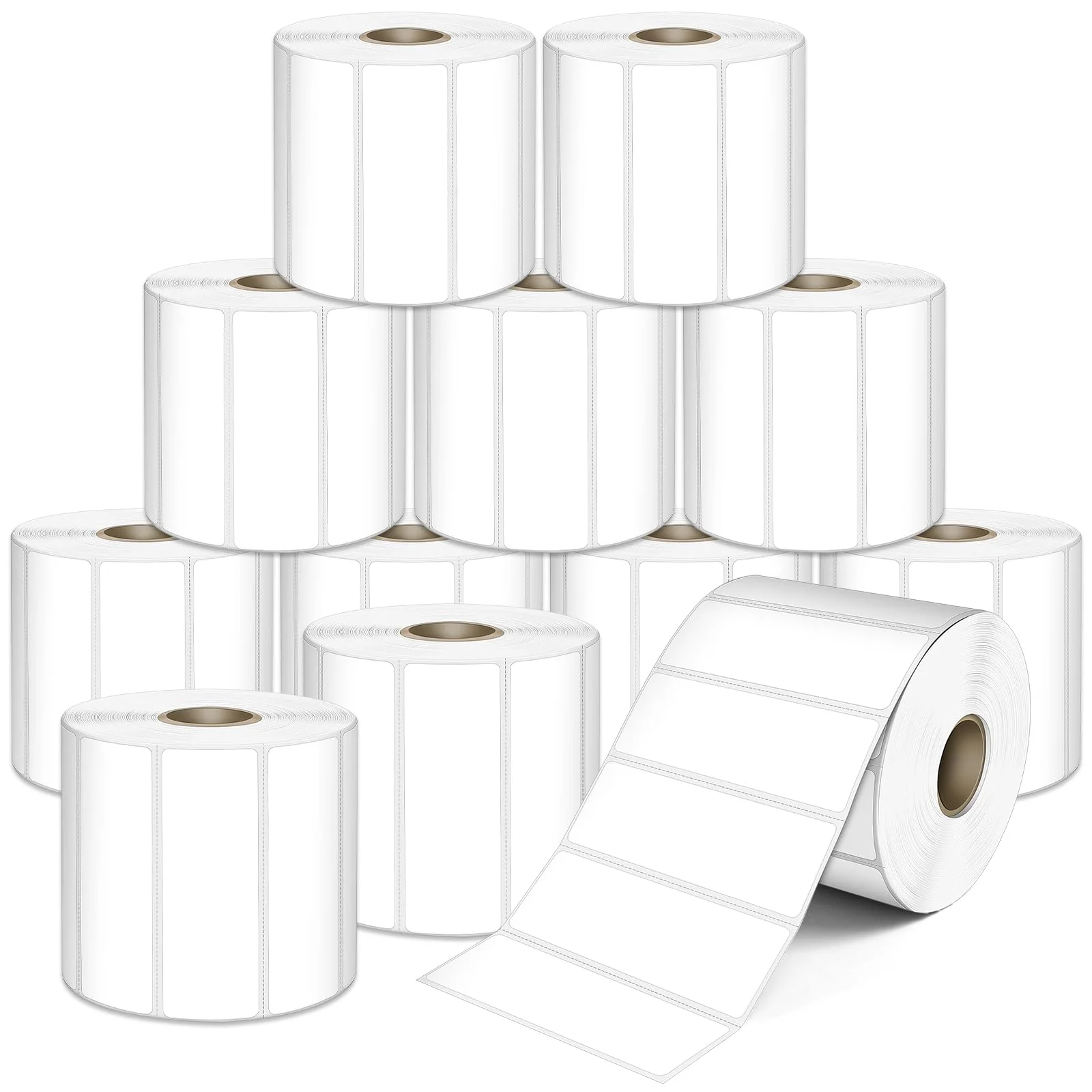 L LIKED 4"x2", 3"x2", 3"x1" Direct Thermal Labels for Block, Permanent Adhesive Barcode Adress Labels & Compatible with Rollo, Zebra and Other Desktop Printers - Image 8