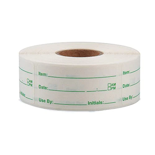 L LIKED 500 Stickers Use by 1 x 2 Inch Dissolvable Food Storage Labels for Containers Prep roll of 500 - Image 4