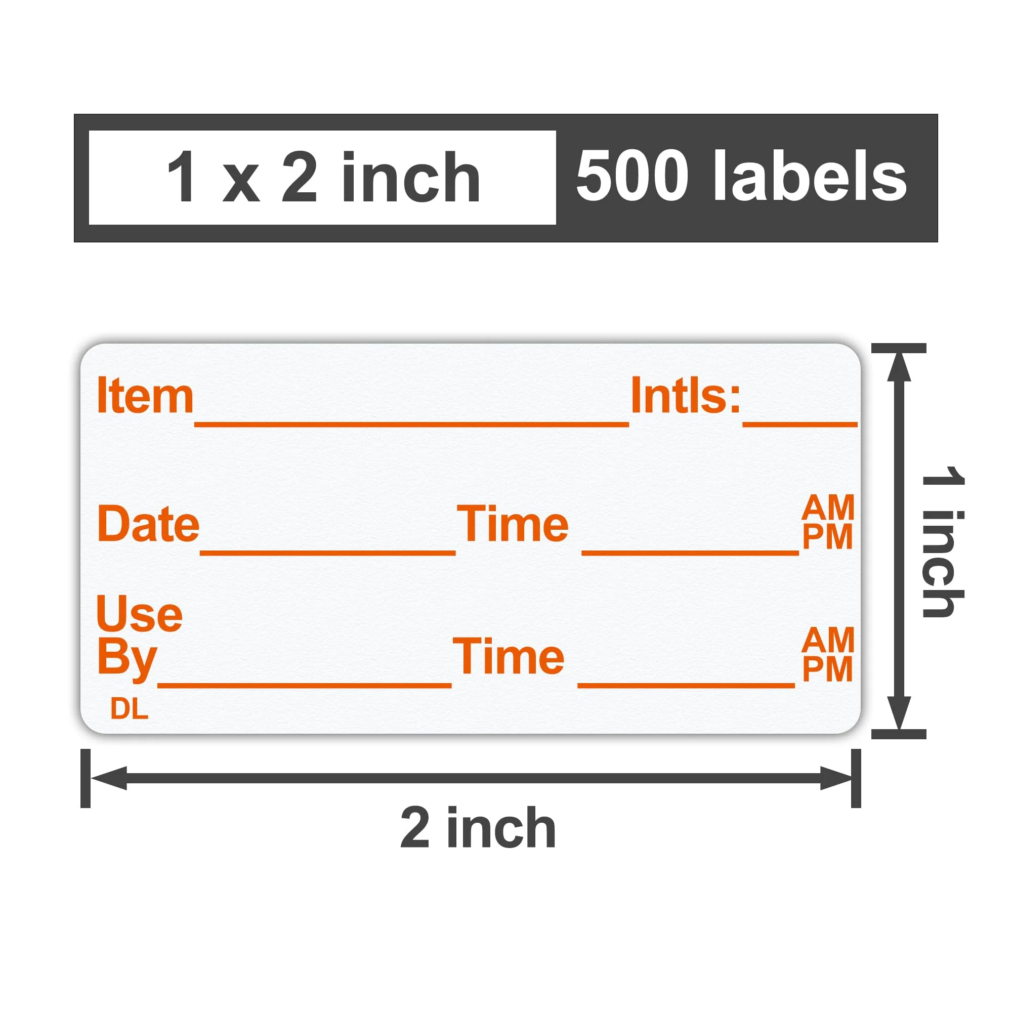 L LIKED 500 Stickers Use by 1 x 2 Inch Dissolvable Food Storage Labels for Containers Prep roll of 500 - Image 8