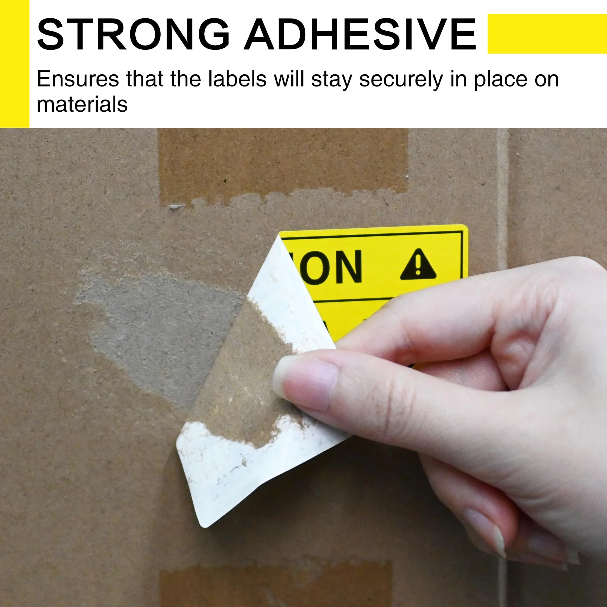 L LIKED Caution Heavy Sticker, 2 x 4 inch Yellow Heavy Special Handling Shipping Pallet Label Stickers, Caution Warning Labels for Shipping, Packing and Moving (300 Labels/Roll - Image 3