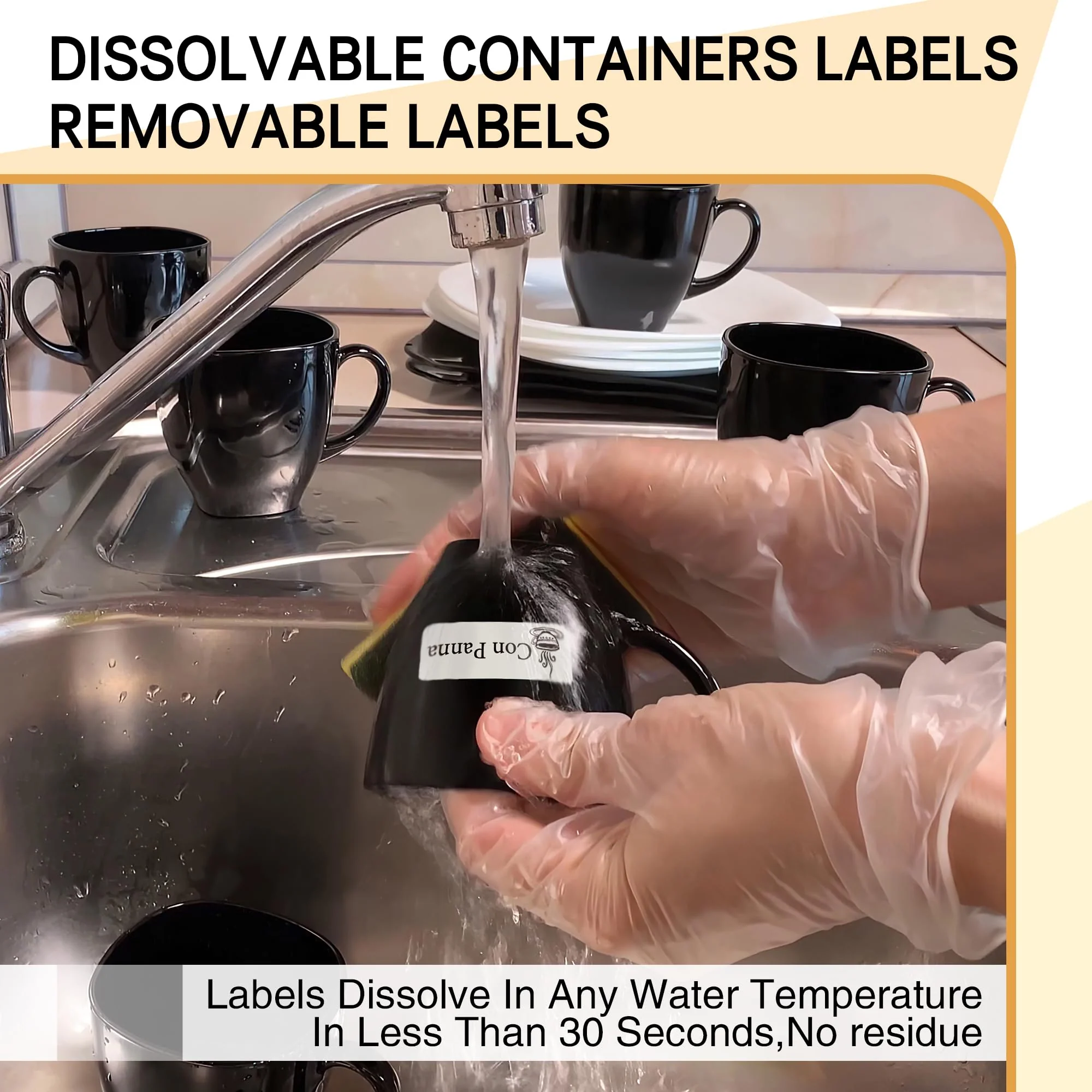 L LIKED Dissolvable Food Labels 8.5" x 11" Printable Sticker Paper for Laser & Inkjet Printers Full Sheets and 1" X 2-5/8" Sticket Labels,Freezer Labels-25 Sheets - Image 6