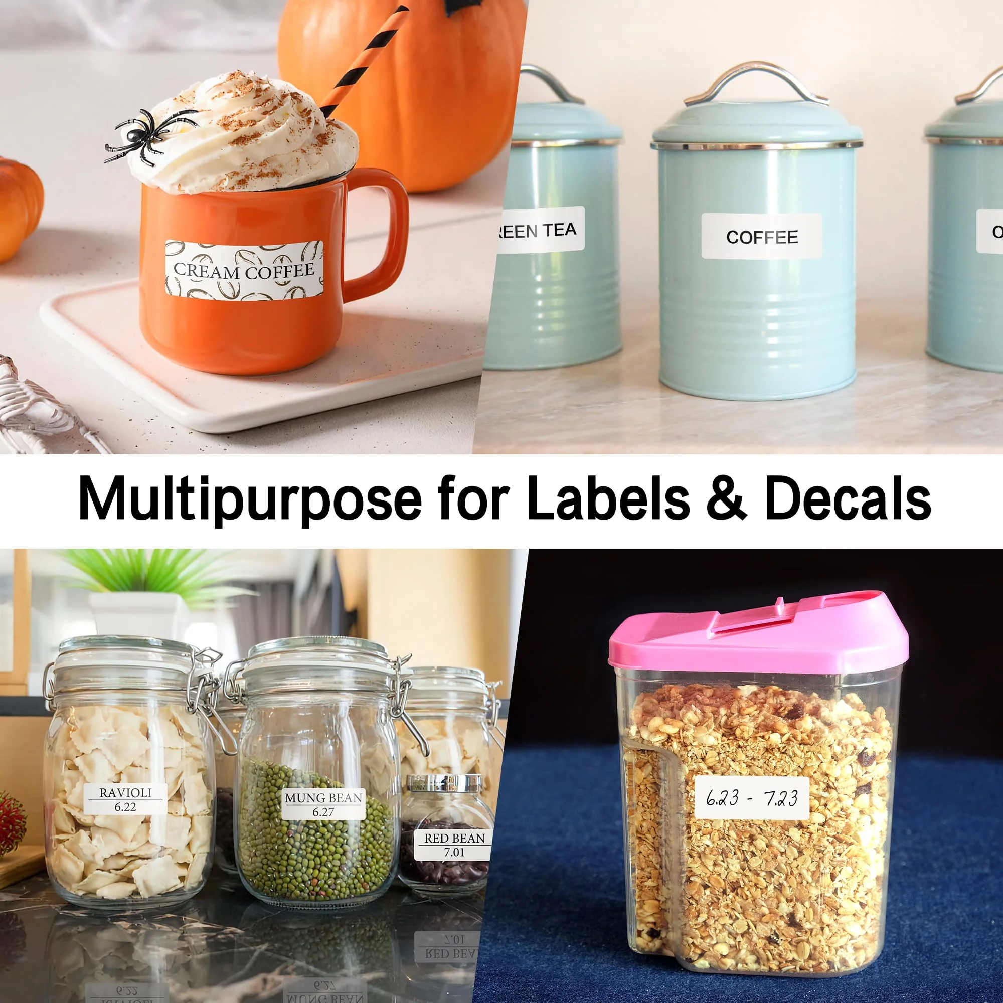 L LIKED Dissolvable Food Labels 8.5" x 11" Printable Sticker Paper for Laser & Inkjet Printers Full Sheets and 1" X 2-5/8" Sticket Labels,Freezer Labels-25 Sheets - Image 7