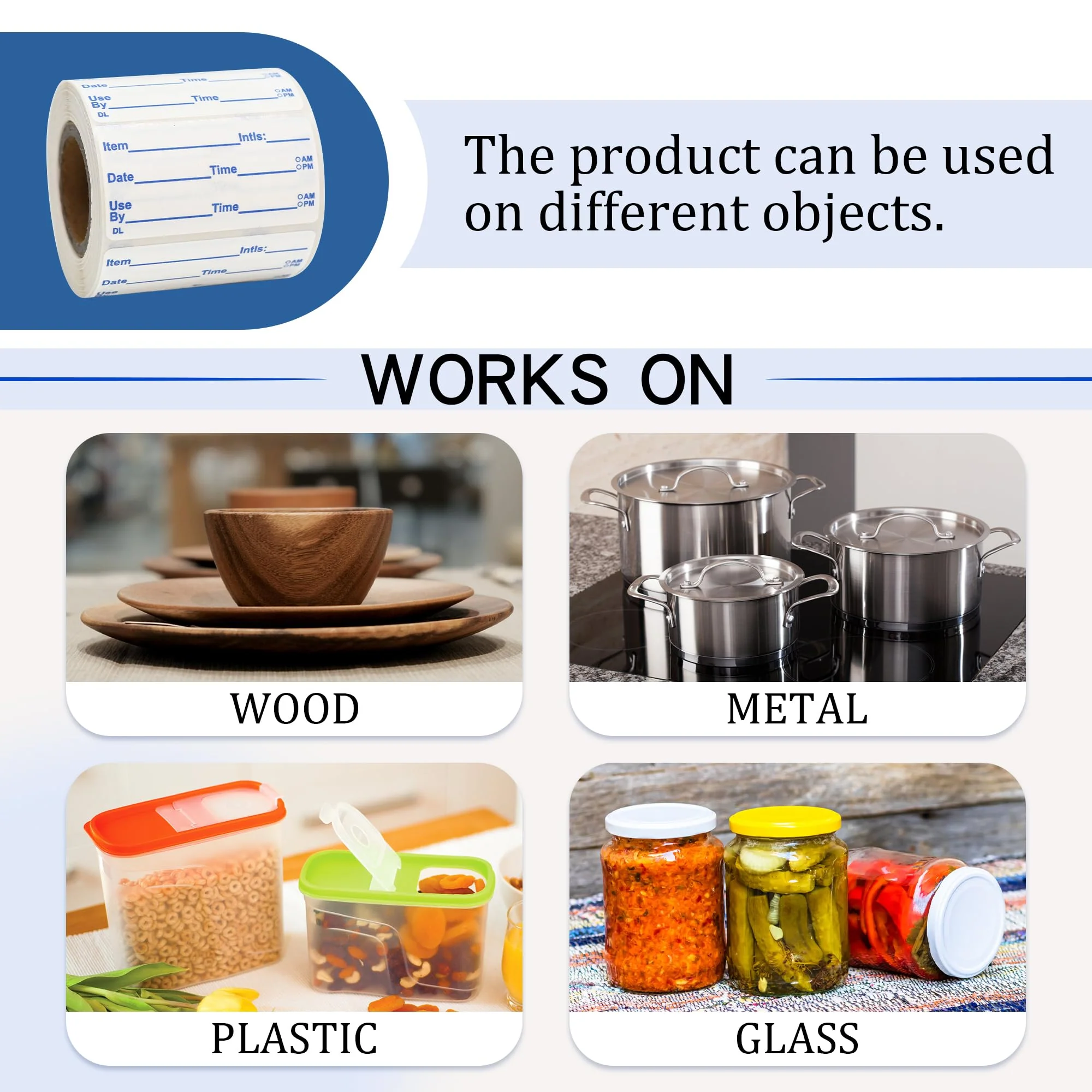 L LIKED Dissolvable Food Labels for Storage 2"x1" Dissolvable Food Rotation Labels Self-Adhesive Stickers Kitchen Labels,Freezer Labels - Image 4
