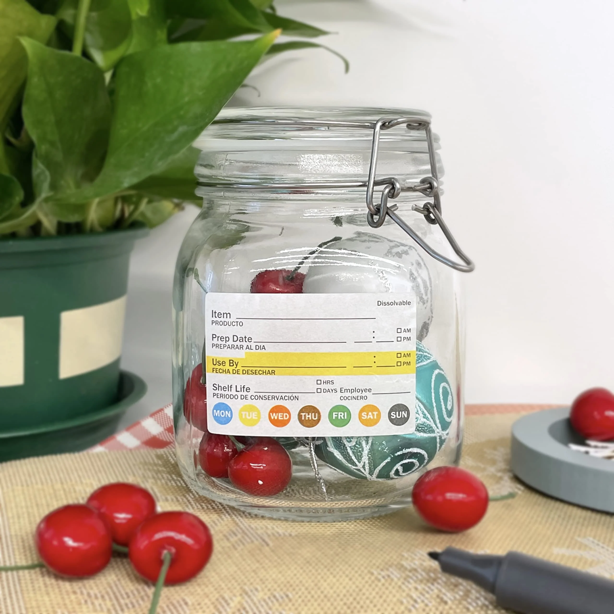 L LIKED Dissolvable Label Shelf Life for Food Rotation Use by Stickers 2 x 3 Inch Roll of Labels (250 Labels/Roll) - Image 2