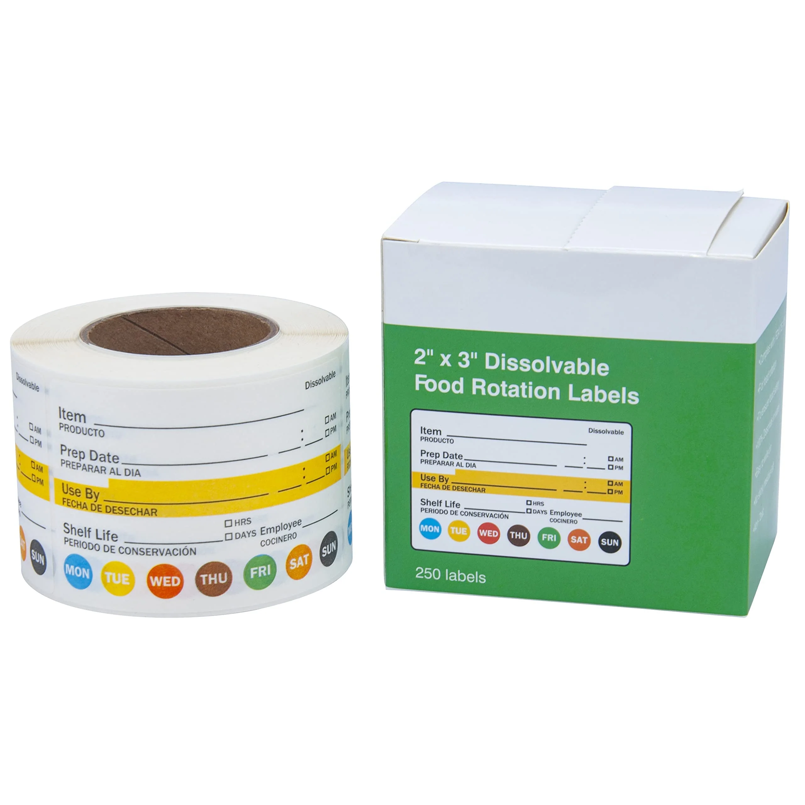 L LIKED Dissolvable Label Shelf Life for Food Rotation Use by Stickers 2 x 3 Inch Roll of Labels (250 Labels/Roll) - Image 3