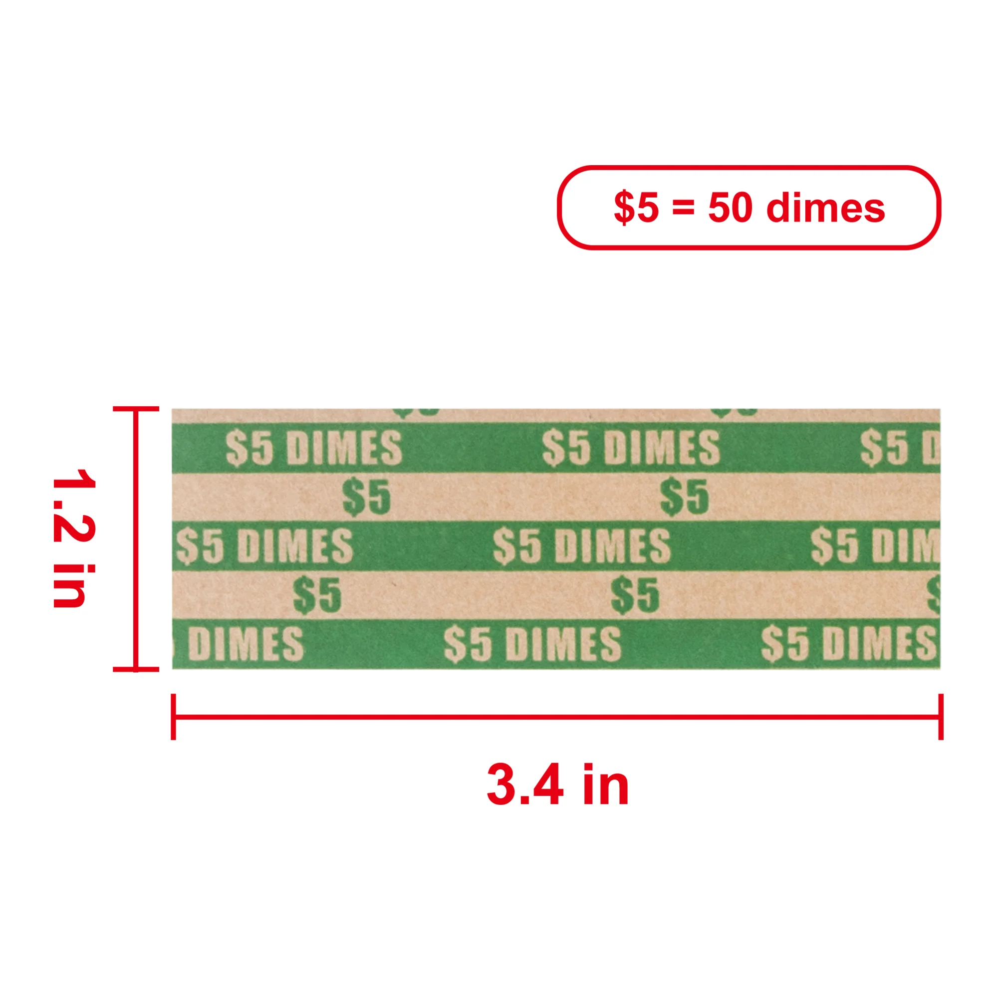 L LIKED Flat Striped Coin Wrappers, Pack of 1000 PCS - Image 5