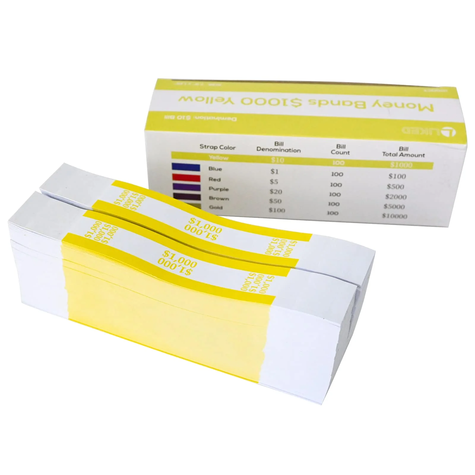 L LIKED Money Band Bundles Self Sealing Currency Straps for Bill Wrappers (Multiple Colour - 1000 PCS)… - Image 14