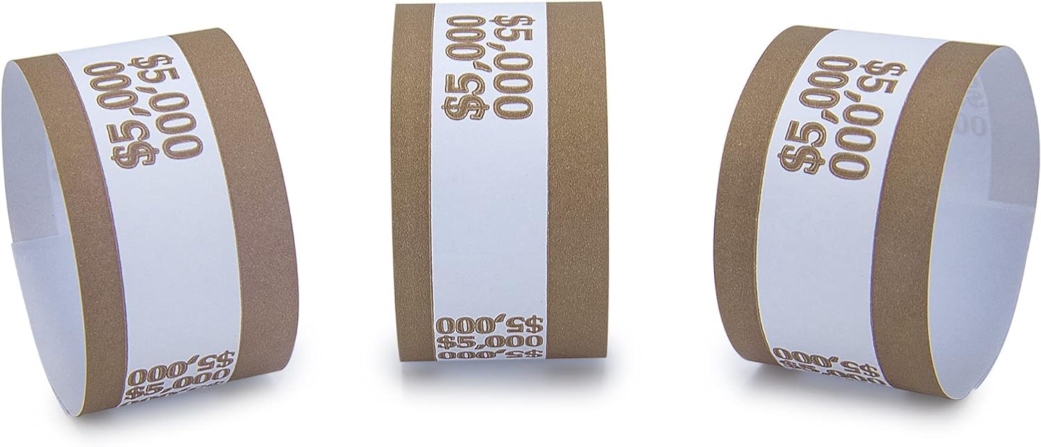 L LIKED Pack of 500 Currency Band Bundles Self Sealing Currency Straps Bands Money Bill Wrappers (500 PCS)… - Image 7