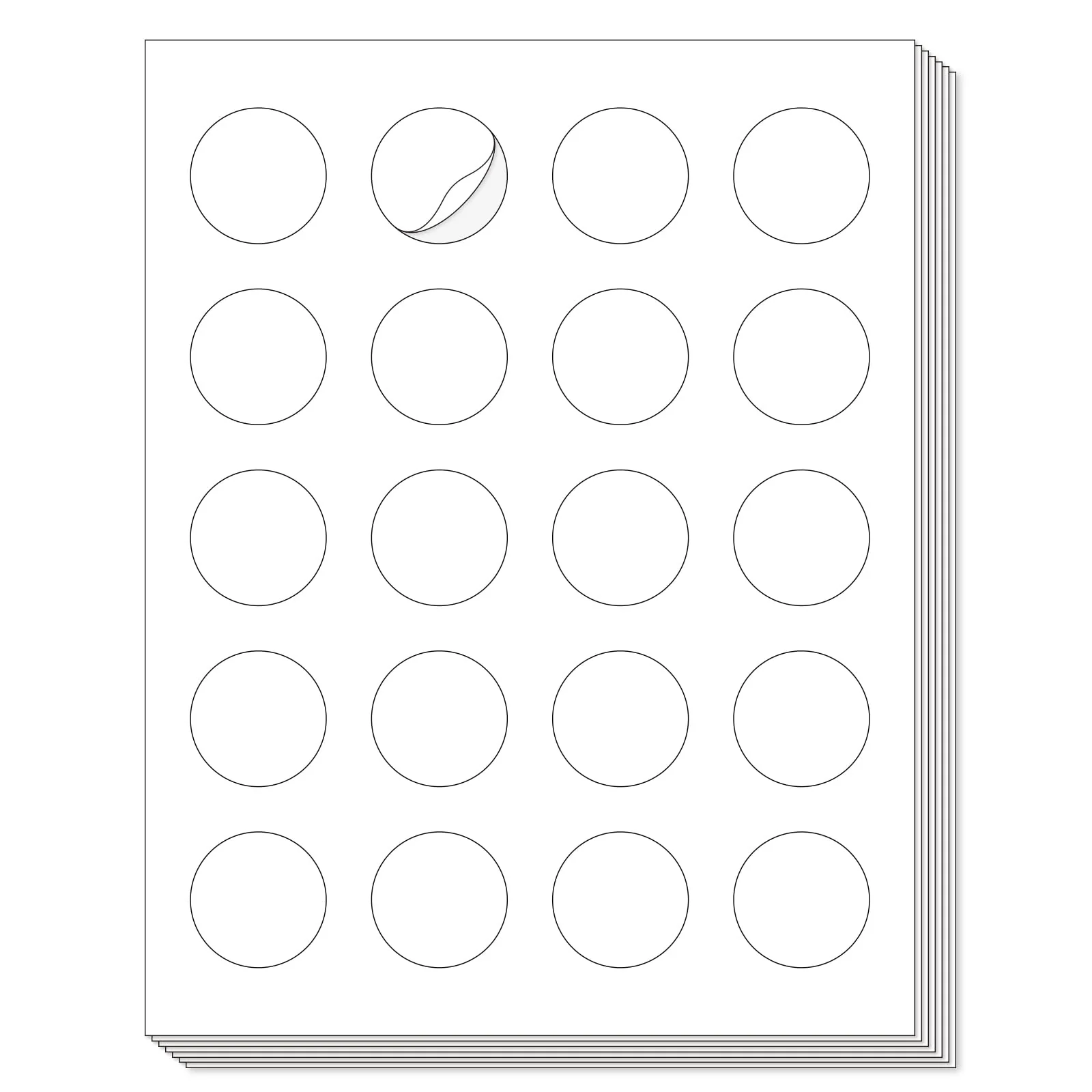 L LIKED Printable Round Labels，Matte White - Image 11
