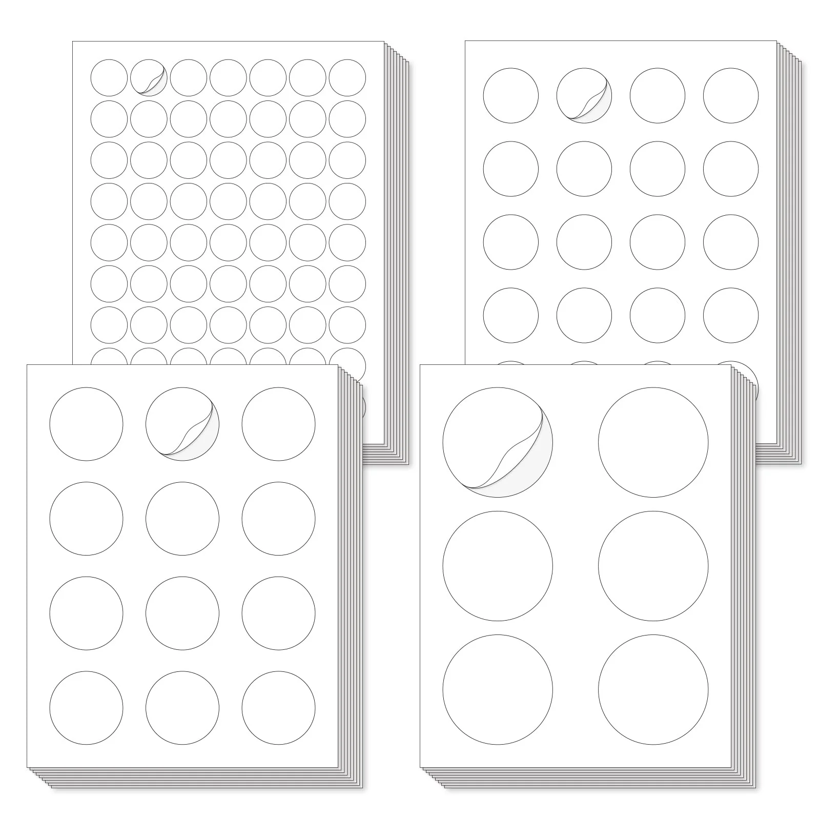L LIKED Printable Round Labels，Matte White - Image 8