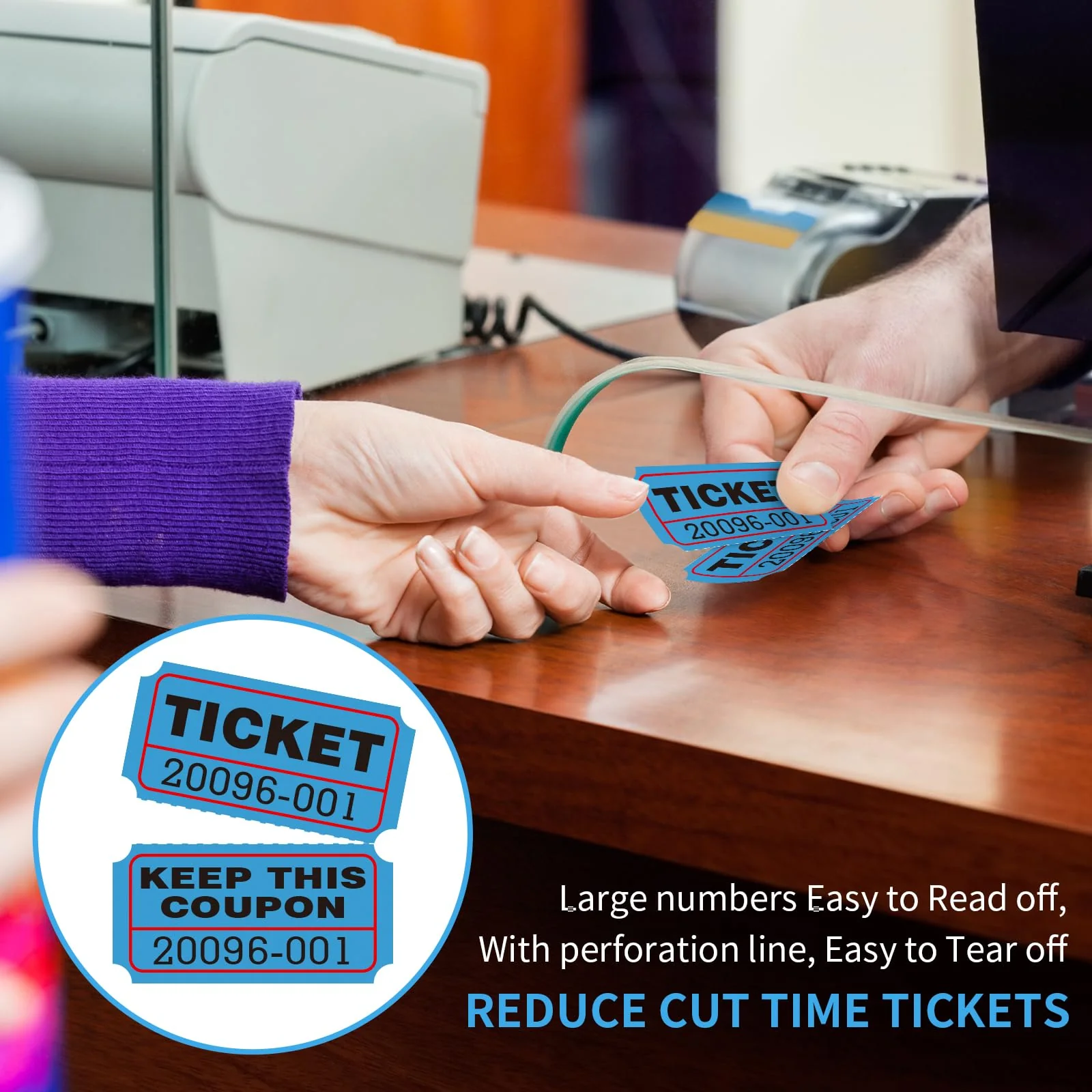 L LIKED Raffle Tickets Double Roll,Consecutively Numbered,50/50 Raffle Tickets for Event,Party,Prize,Drawing(3000 PCS Assorted) - Image 3