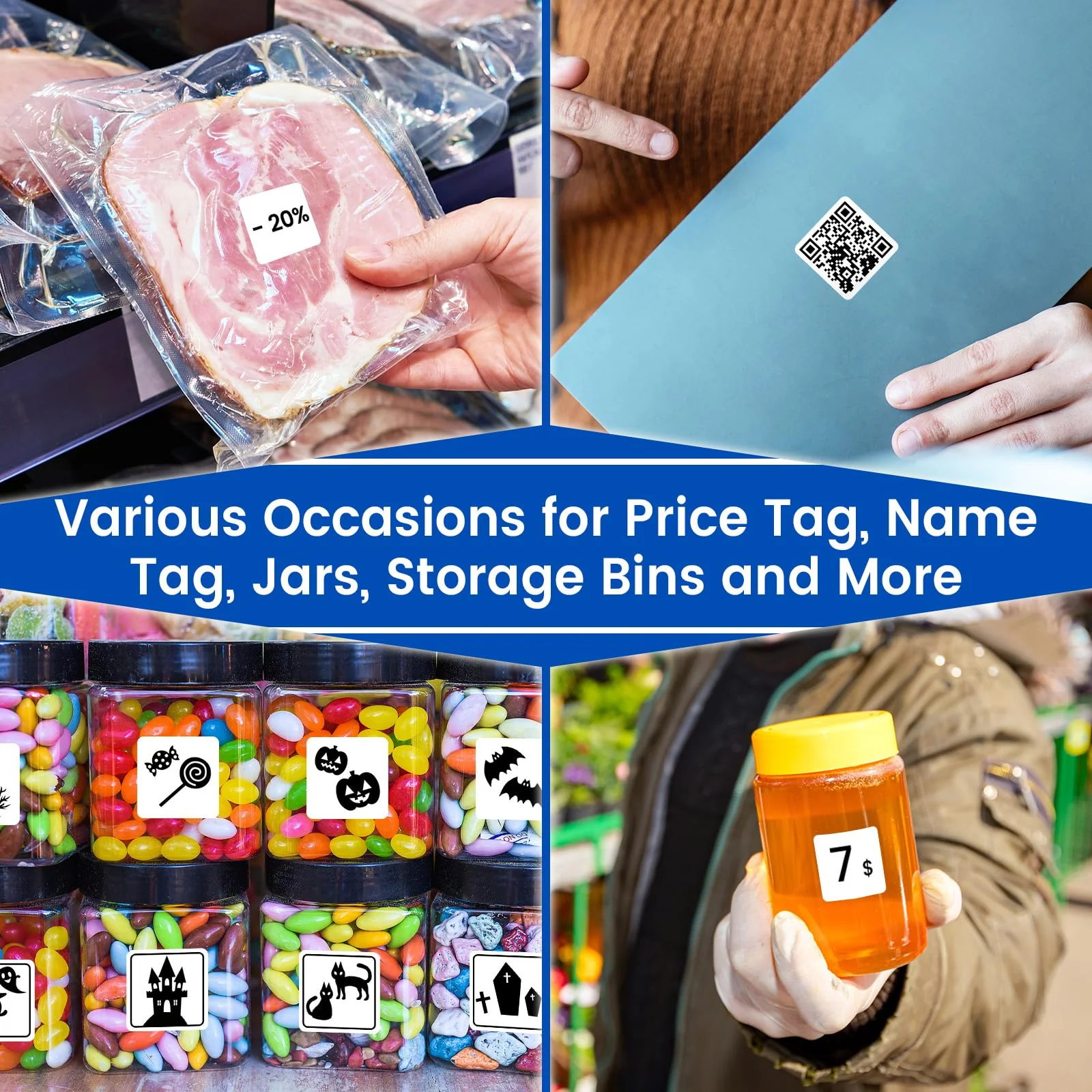 L LIKED  Removable Direct Thermal Labels with Perforated Lines, Water and Oil Resistant, Compatible with Rollo, Zebra Desktop Printers and More - Image 7